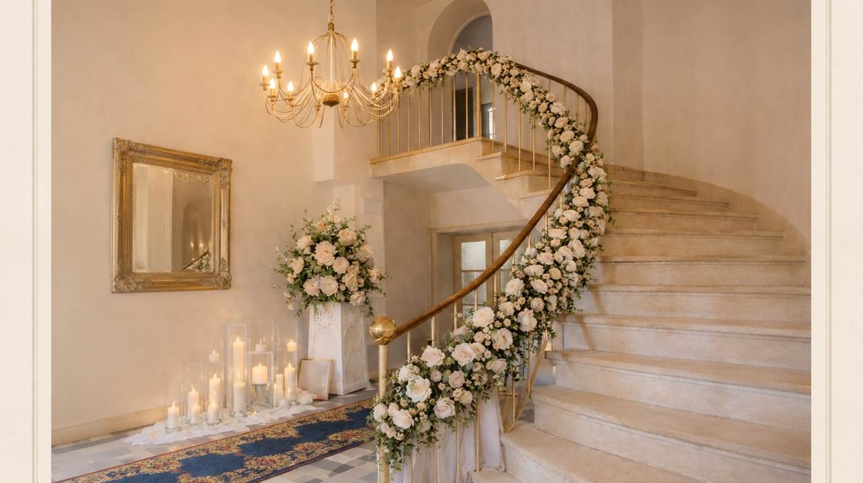L’escalier du Château de Seugnac semble tout droit sorti d’un rêve.
