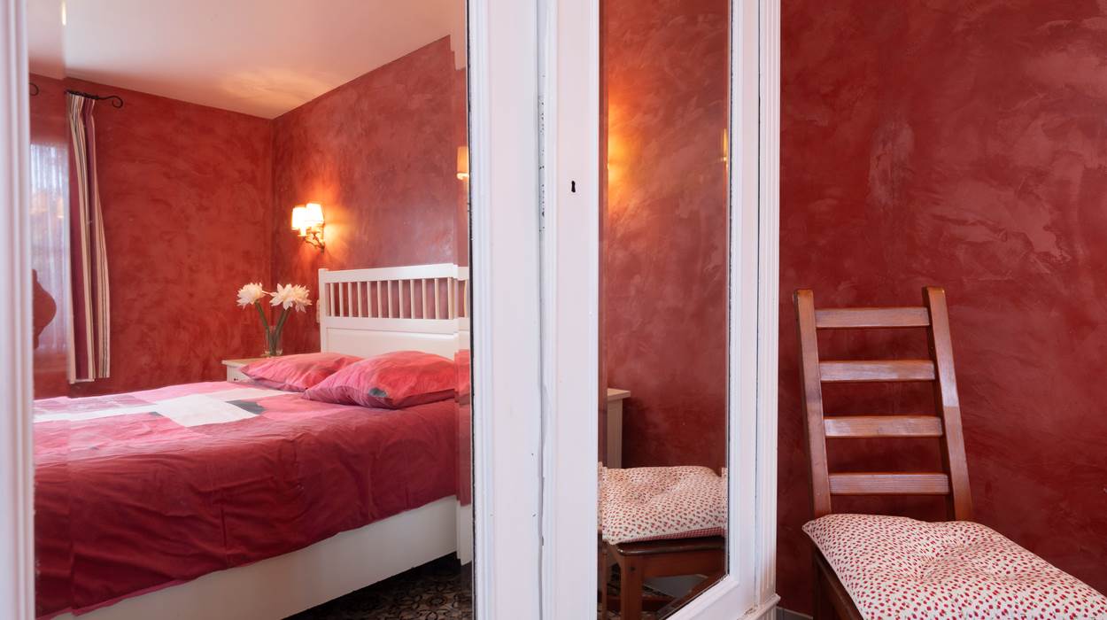 Chambre amour gite Myosotis Indigo
