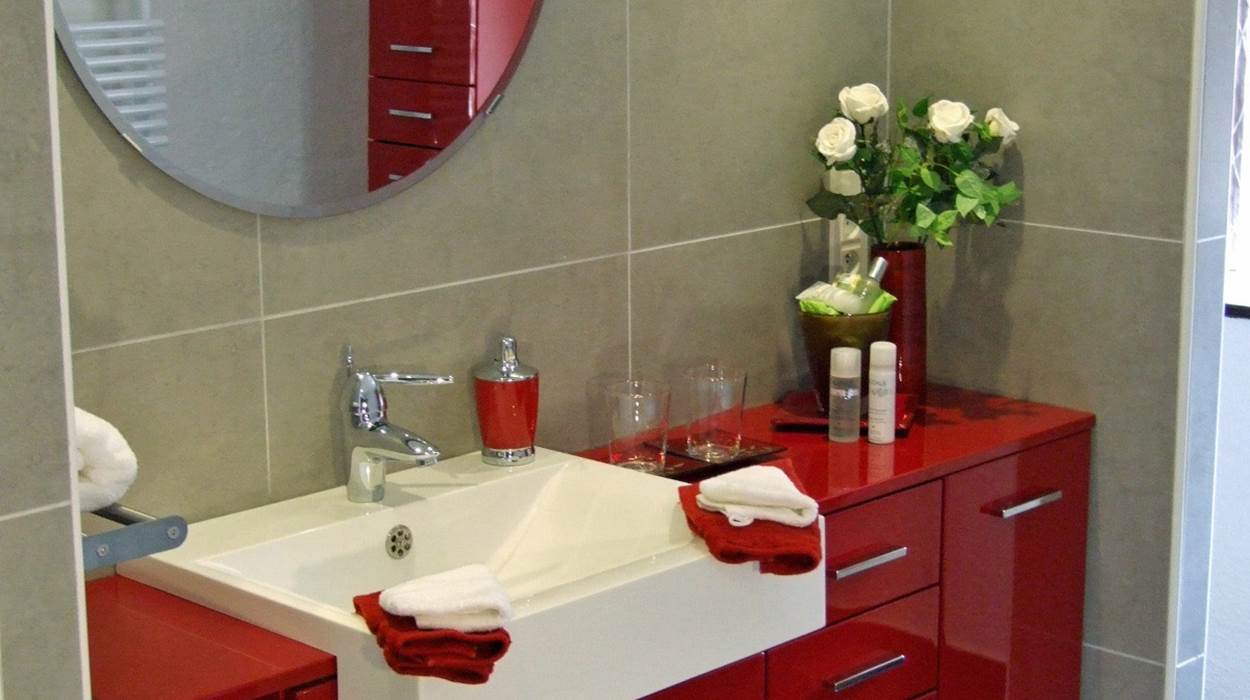 La salle d'eau de la chambre Cannelle
