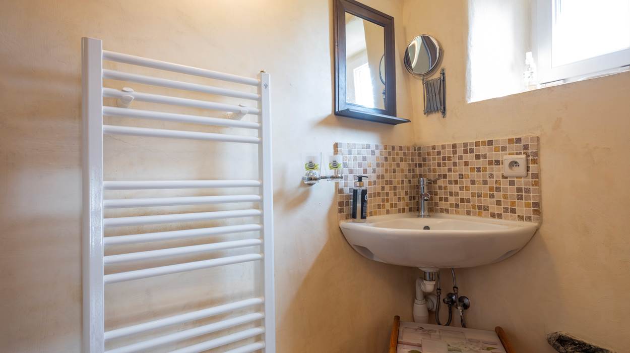 salle d'eau privative chambre double gite Myosotis Indigo