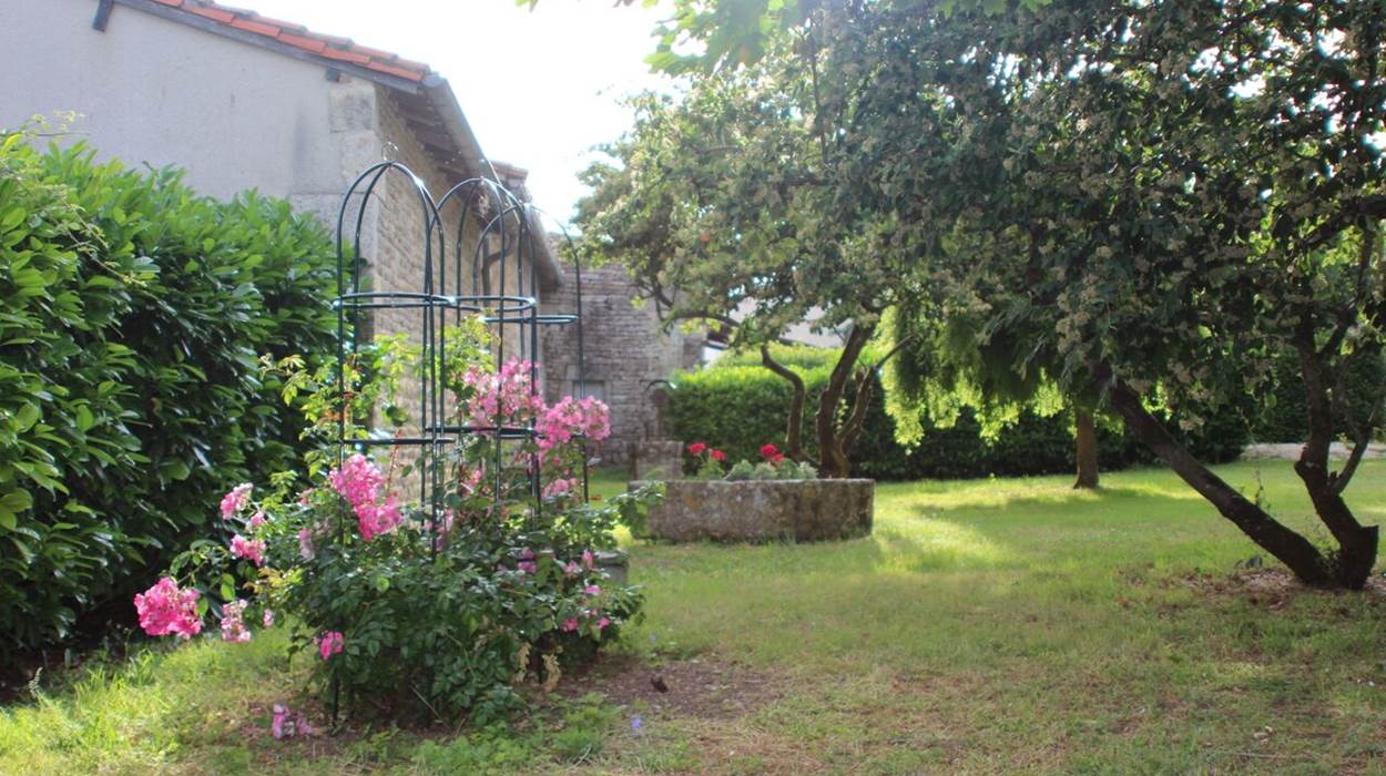 Dans le jardin privatif