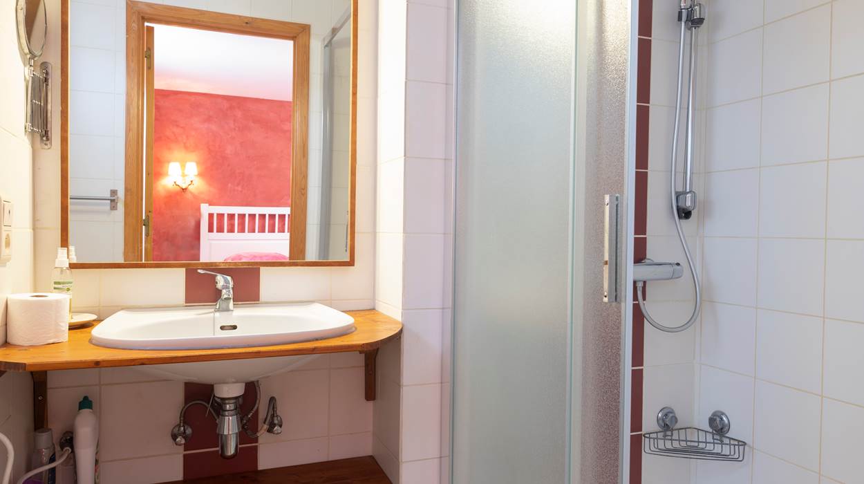 Salle d'eau Chambre double Amour gite Myosotis Indigo  (2)