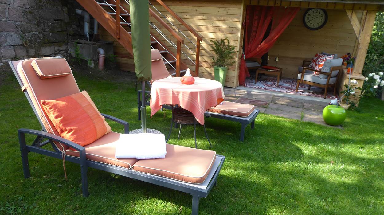 petit coin jardin du gite Le Cerisier