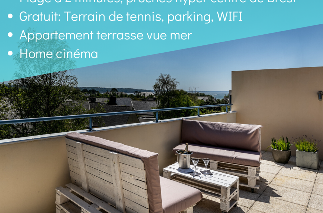 Rooftop_entree autonomne _plage moulin blanc_vacance_mer_finistere_pas cher_le relecq kerhuon_evea _location