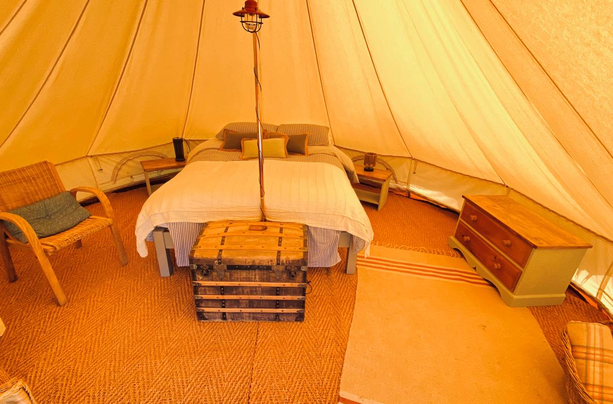 Tente équipée Châtaigne - intérieur