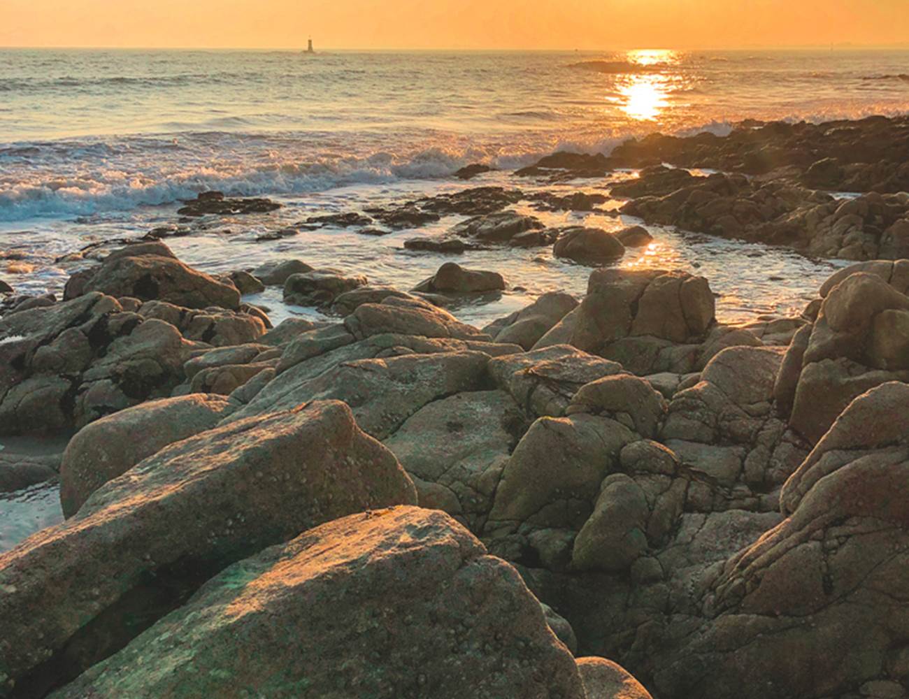 Coucher de soleil sur la Pointe Saint-Gilles Bénodet-photo-page