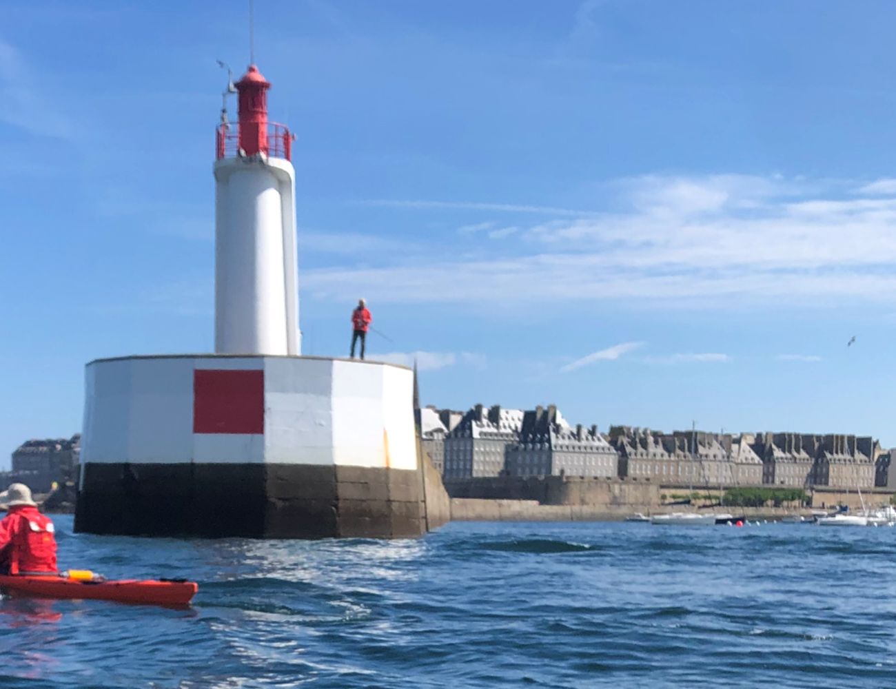 Kayak entrée du port de St Malo