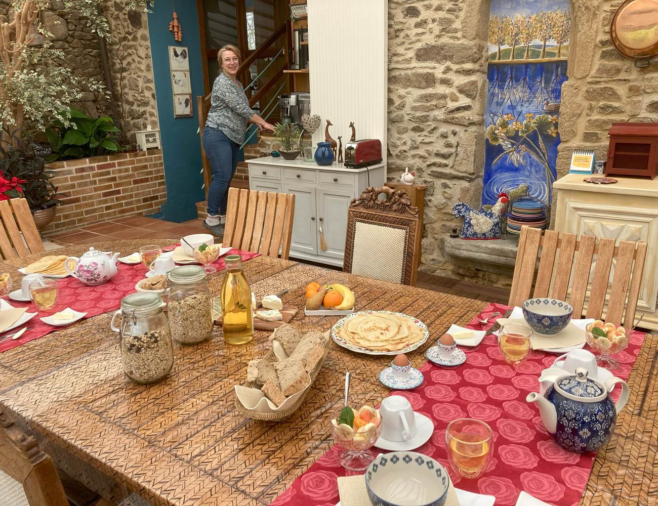 petit déjeuners dans la véranda