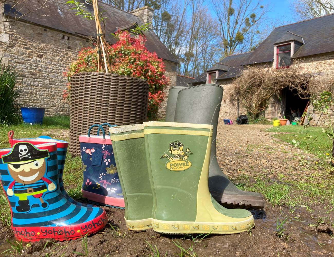 Chaussez les bottes pour profiter du parc en cas de (rares ;-) pluies