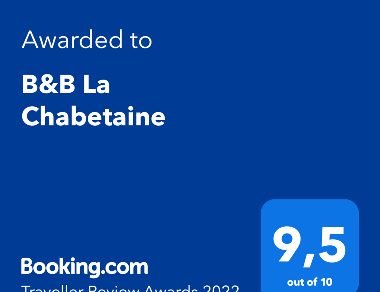 Digital-Award-TRA-2022 B&B La Chabetaine-photo-gallery