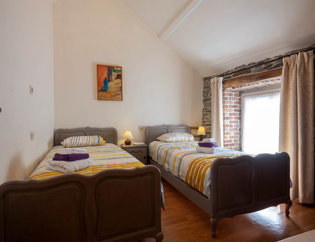 Chambres aux lits jumeaux gîte Myosotis Royal Blue-photo-gallery