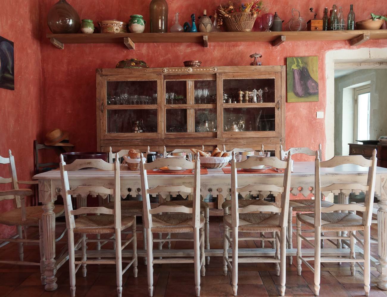 Maison en Provence de charme  - Cuisine Ocre rouge  - Lapalud - Vaucluse-photo-gallery