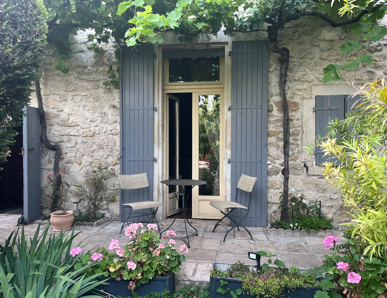 Coté jardin de la chambre double  en provence à Lapalud-photo-gallery