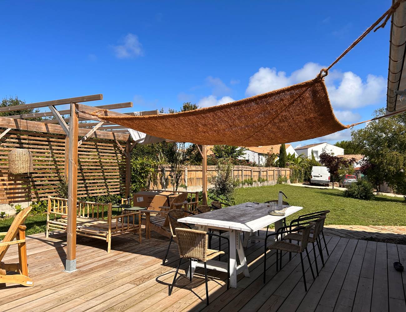 Voile en coco sur la terrasse de Maison Ginette-photo-page