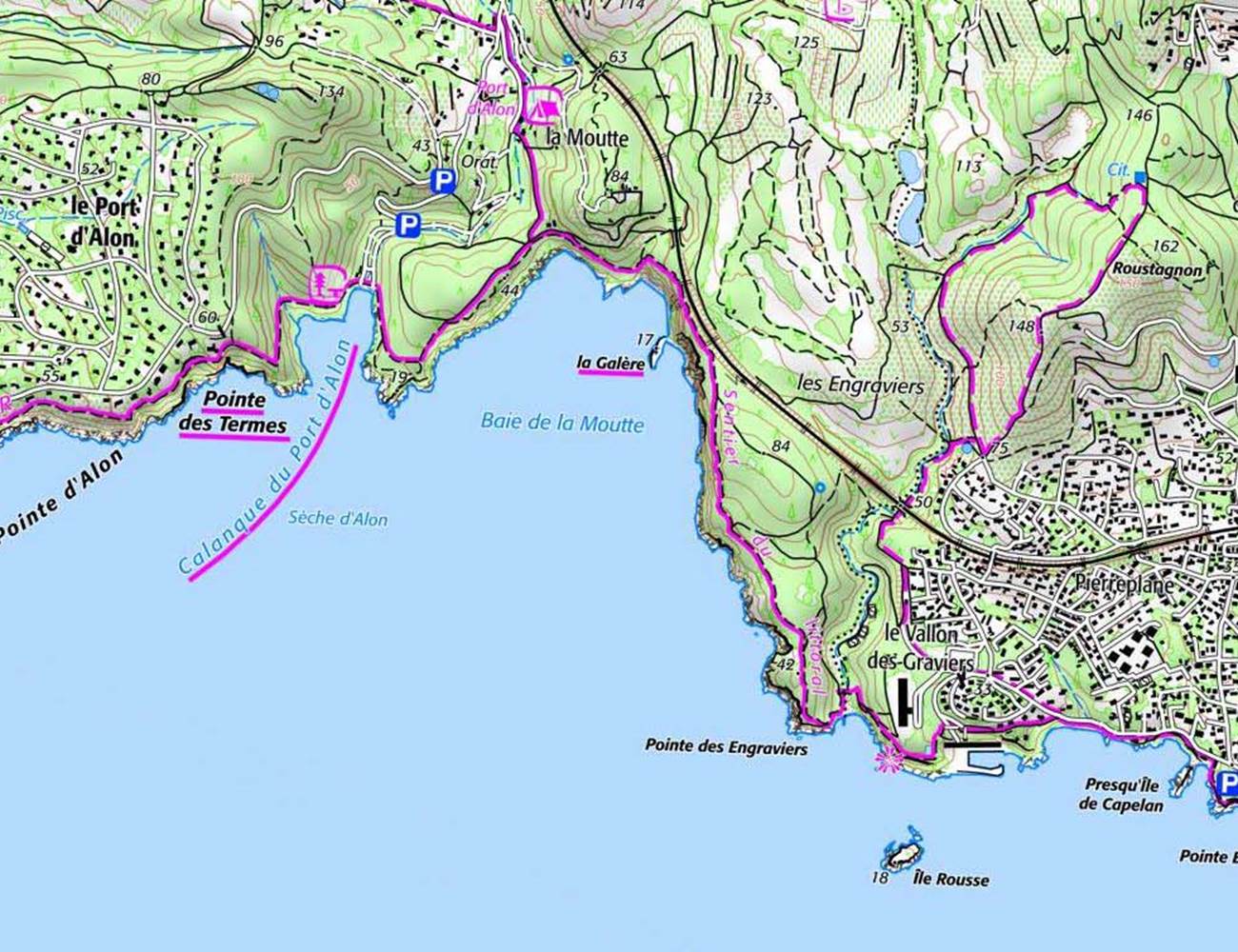 carte sentier littoral