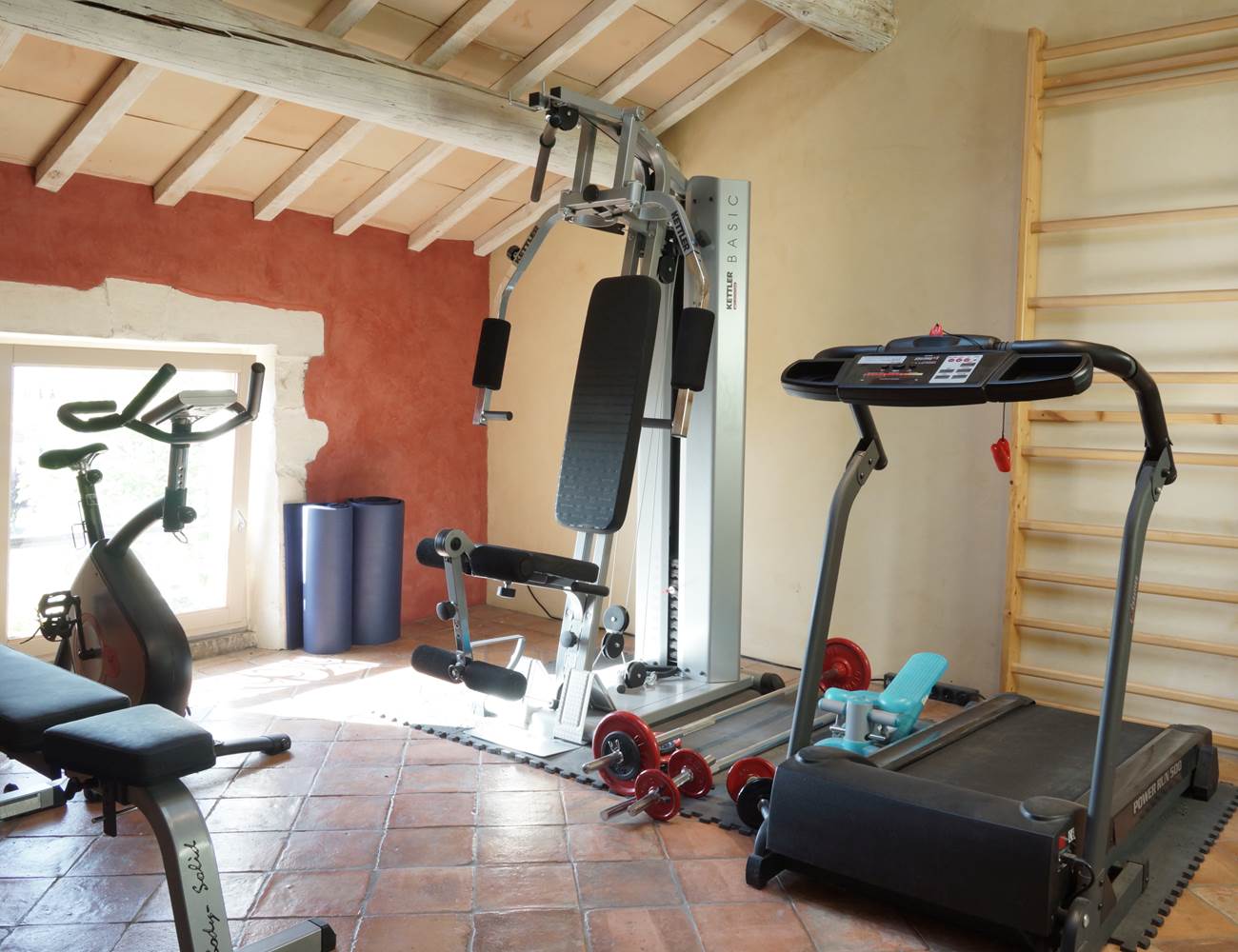 Maison en Provence de charme  - Salle de sport ocre rouille  - Lapalud - Vaucluse-photo-gallery