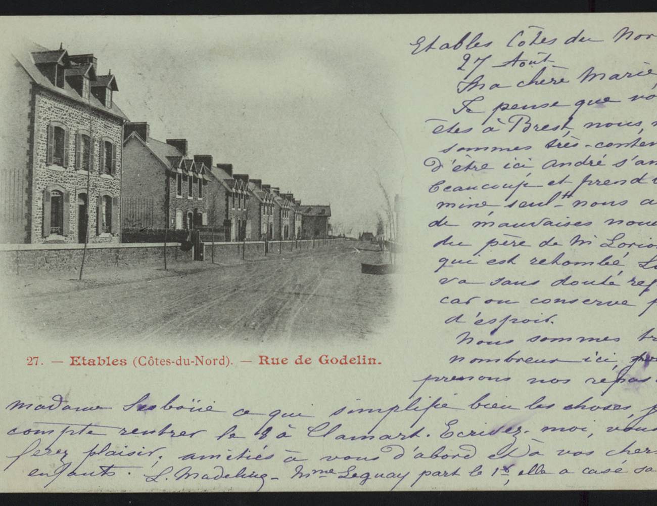 La Korrigane_Binic-Etables sur mer_Chambre d'hote_Hotel_Carte postale ancienne