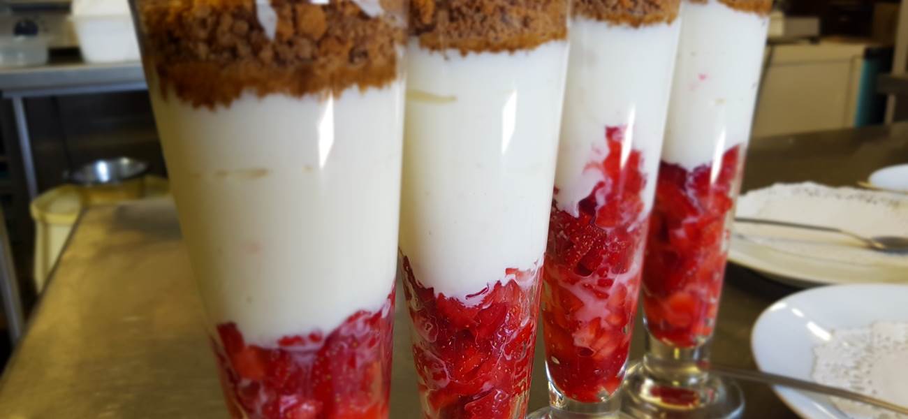 fromage blanc battu aux fruits et speculoos le Ranch des Lacs
