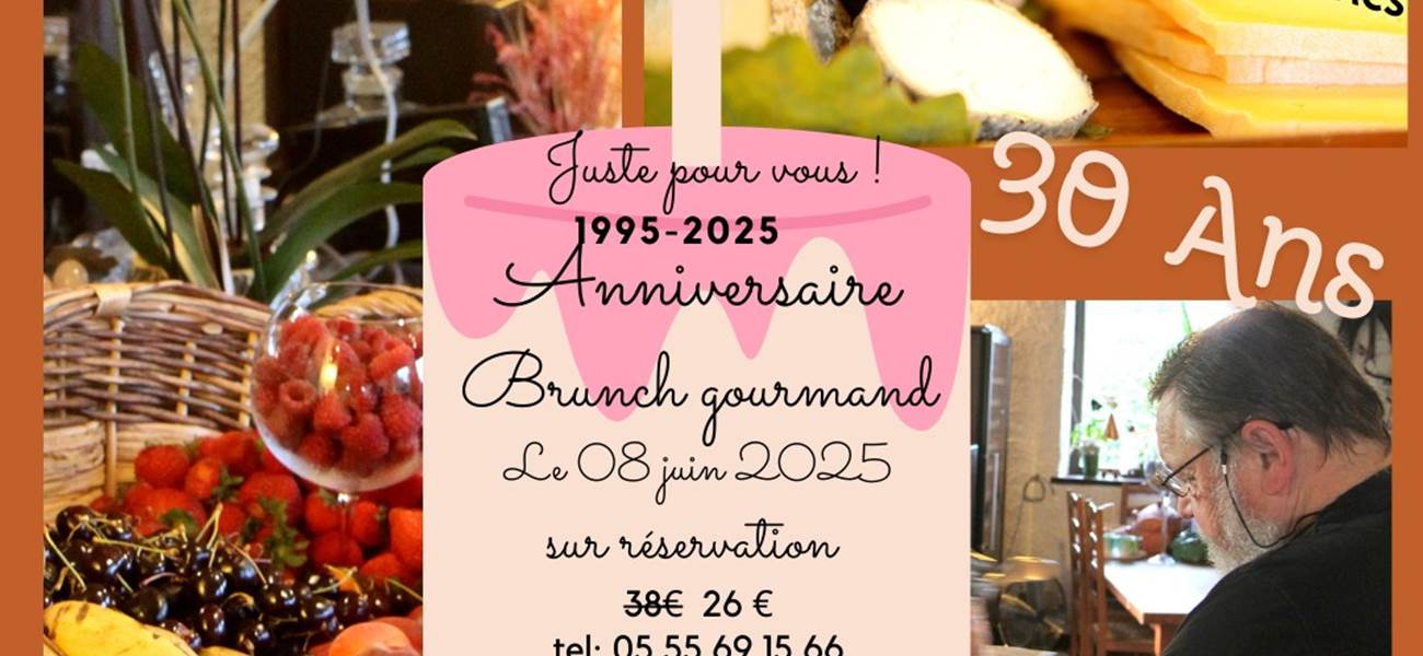 Brunch Gourmand pour les 30 ans du Ranch des Lacs le 08 juin 2025
