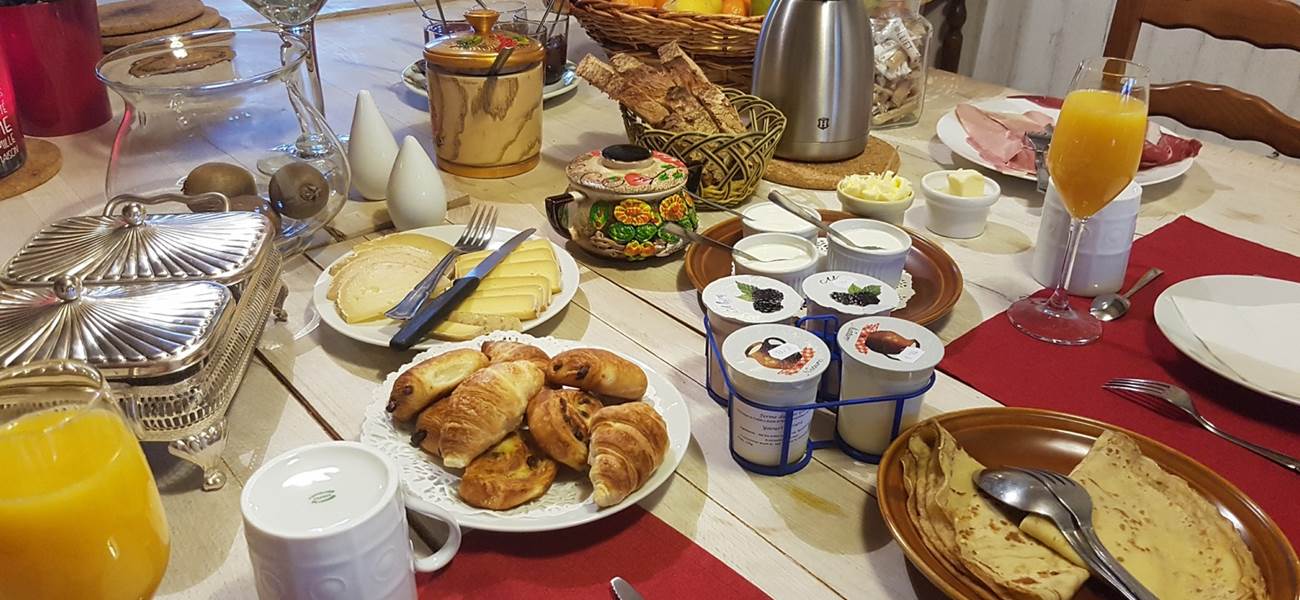 Petit déjeuner gourmand campagnard  Le Ranch des Lacs 87120