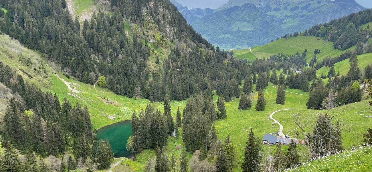 randonnée-vacances-sportives-gruyere-suisse-moleson-lac-de-montagne-couple