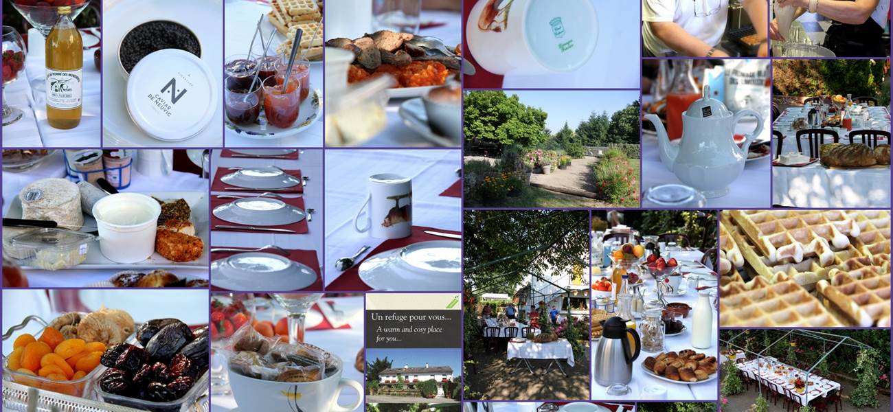 montage petit déjeuner gourmand - brunch en terrasse au Ranch des Lacs photo de B