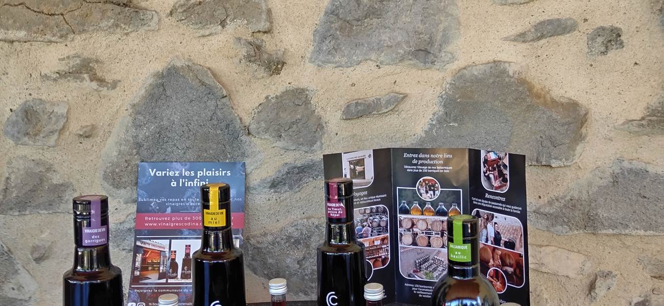 Vinaigre Cyril Codina à la table d'hôtes du Coq du Nord-Mailhac