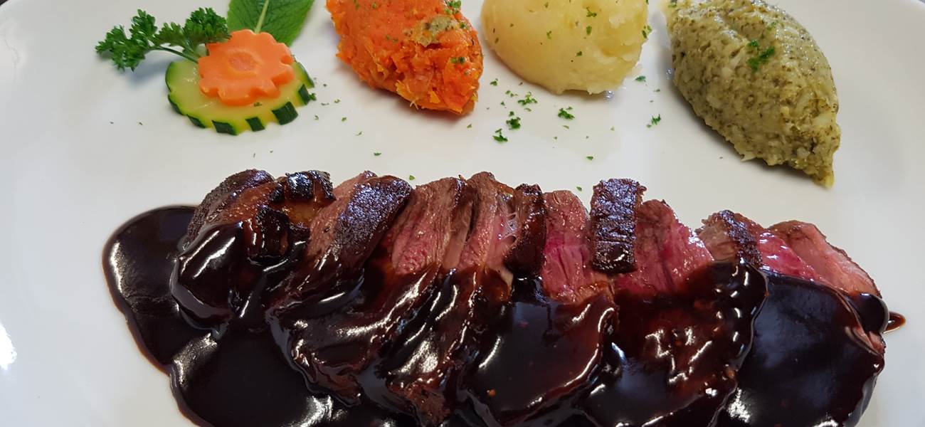 magret sauce caramel d'épices Le Ranch des Lacs
