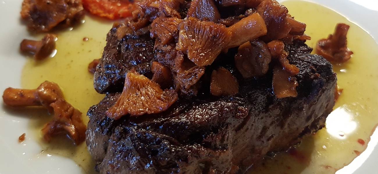 pavé de boeuf dans le filet race limousine Menu du Chef Le Ranch des Lacs