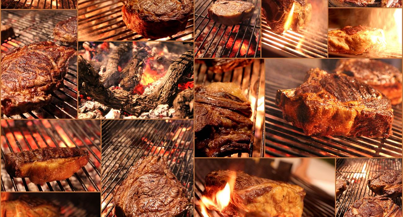 Les viandes, la spécialité de notre Chef Jules, une véritable passion - photo dégustation de différentes viandes bovines - Le Ranch des Lacs-page