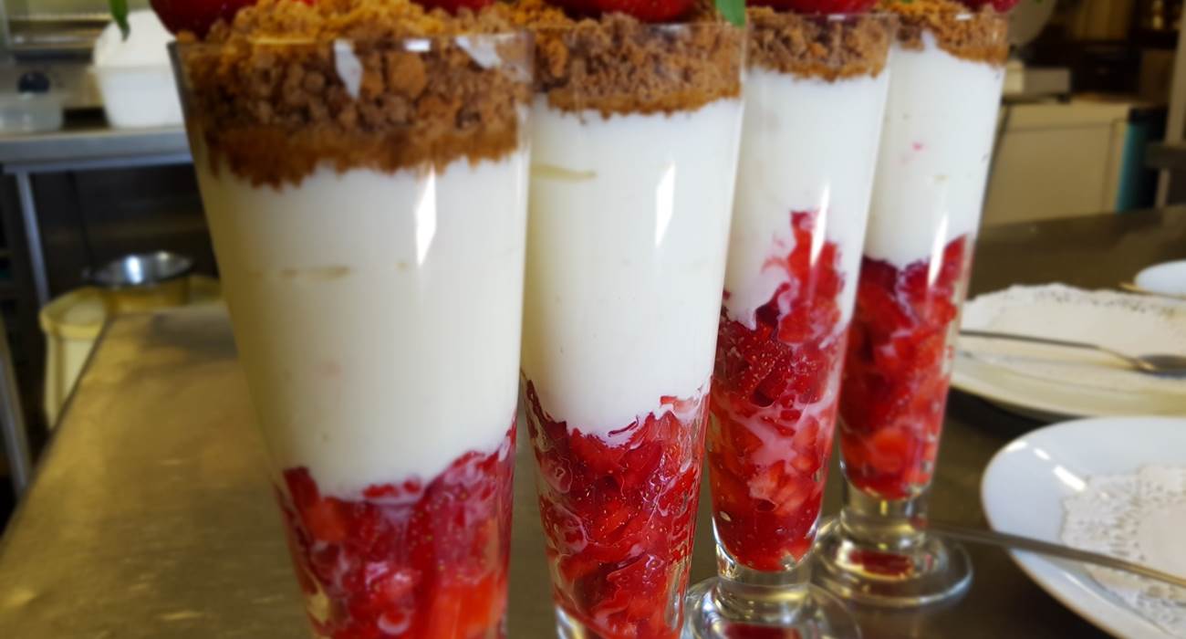 fromage blanc battu aux fruits et speculoos le Ranch des Lacs-page
