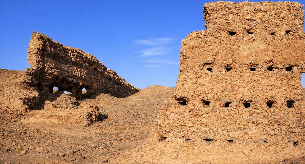 Vestiges de l'ancienne ville de garnison de Taouz
