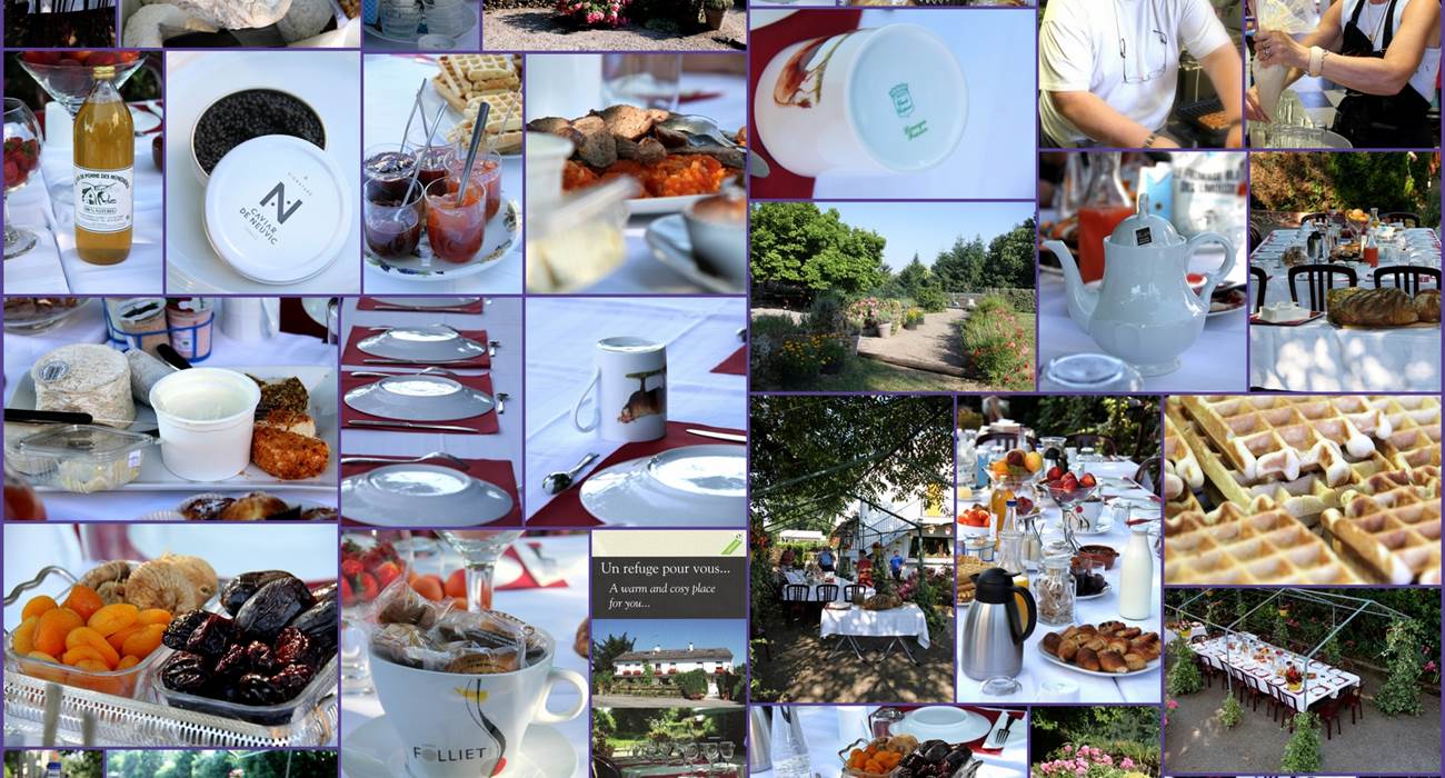 montage petit déjeuner gourmand - brunch en terrasse au Ranch des Lacs photo de B-page