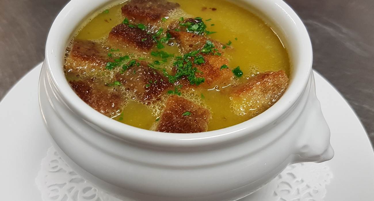 potage de saison aux croûtons de pain Le Ranch des Lacs-page
