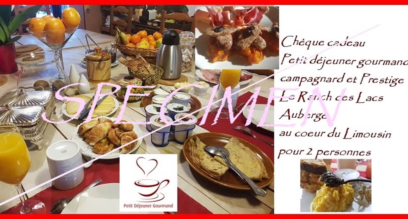 specimen carte cadeau brunch petit déjeuner gourmand prestige au Ranch des Lacs-page