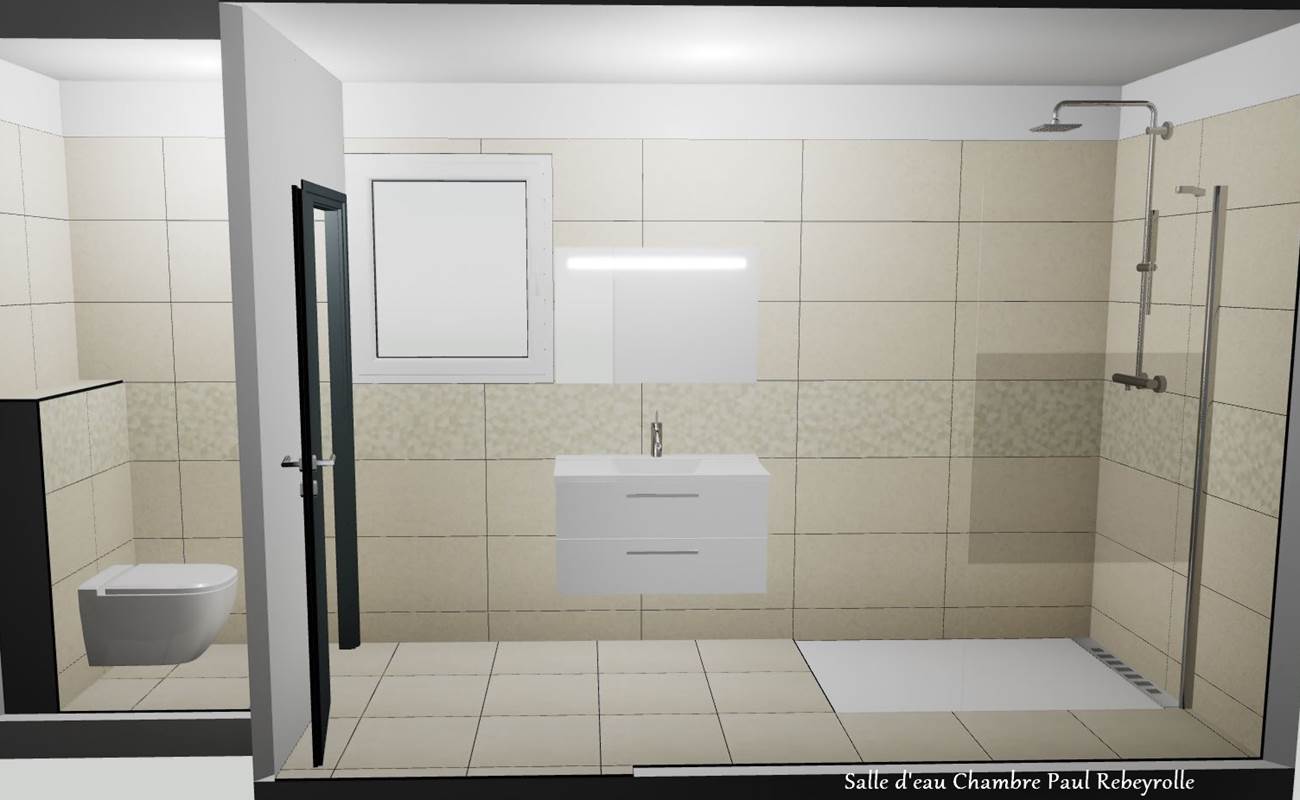 Salle d'eau Chambre Paul Rebeyrolle plan 3D rénovation juin 2021-photo-gallery