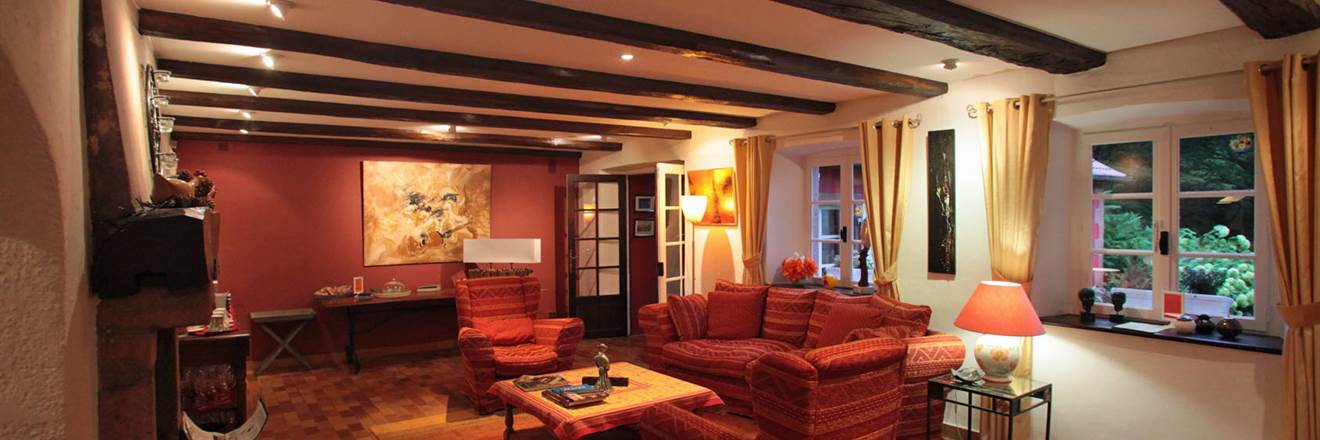 Salon avec cheminée