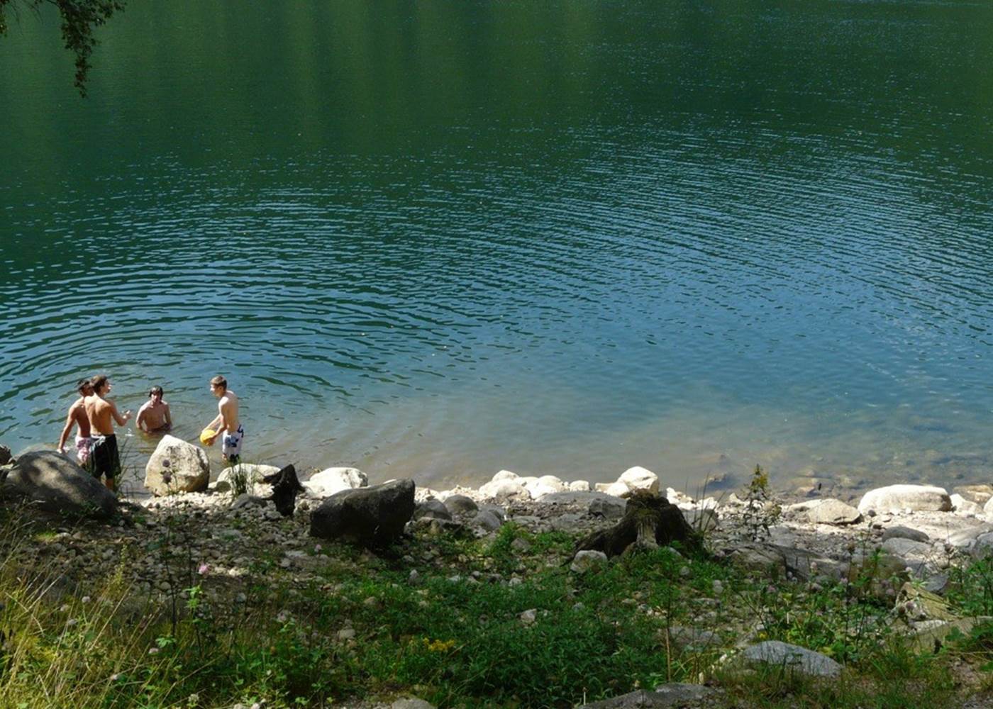 Baignade dans le lac de Kruth