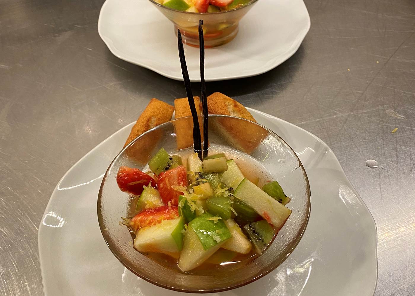Salade de fruits et ses financiers