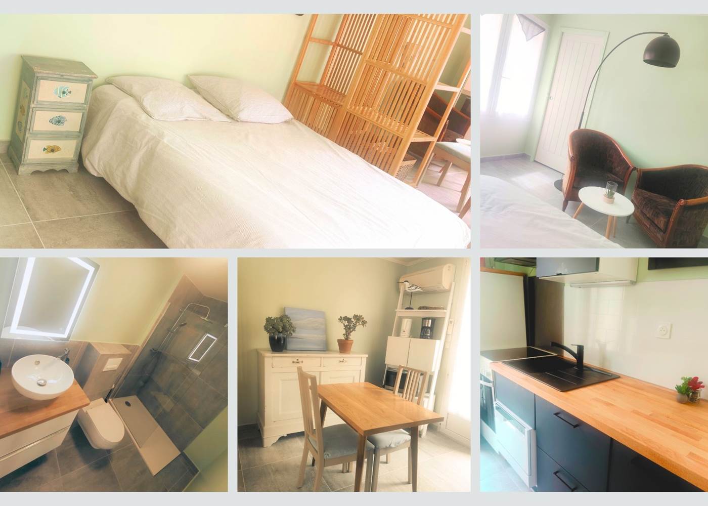 "Un cocon lumineux entre confort et sérénité, idéal pour se ressourcer après une journée sur l’île."