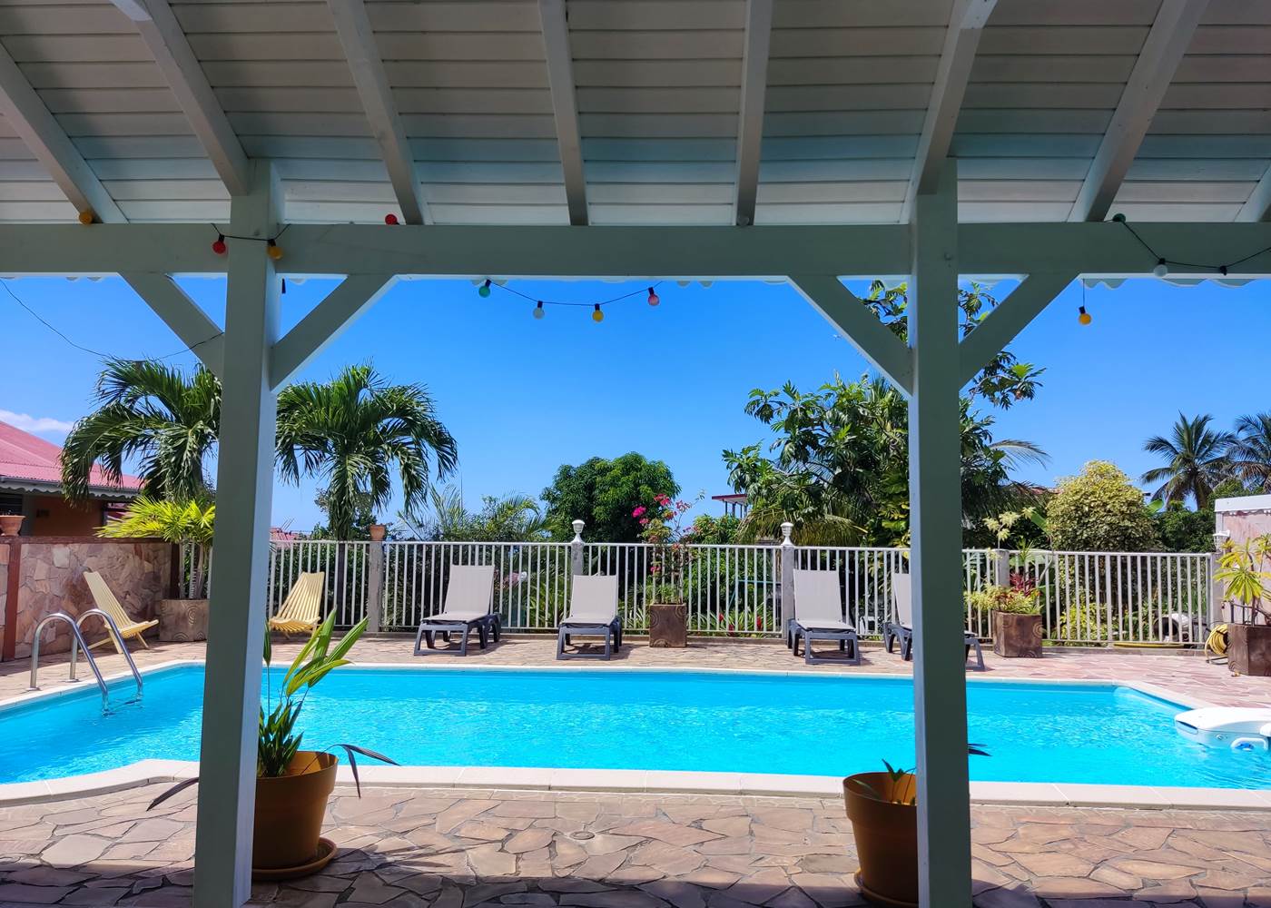 Piscine du Domaine de Fanélie Deshaies Guadeloupe