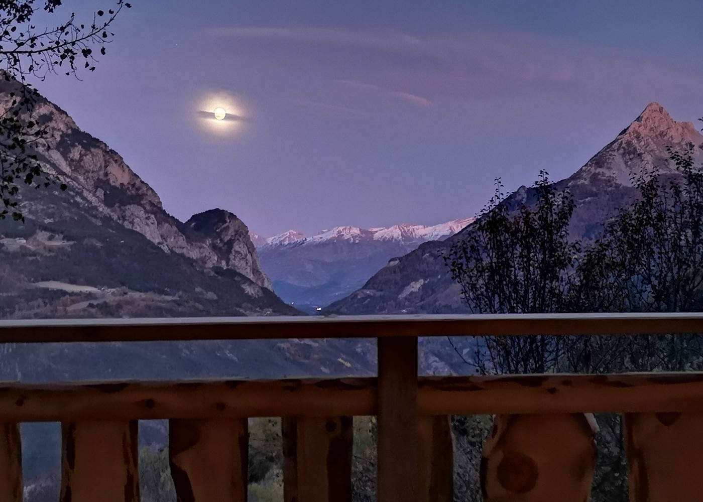 Vue de la cabanes des terres blanches