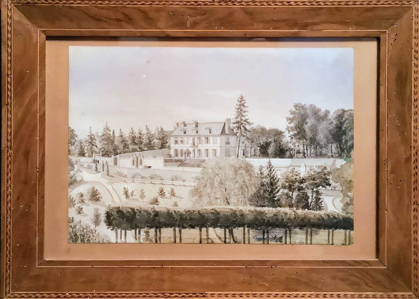 Vue de la propriété, Peinture XIXe