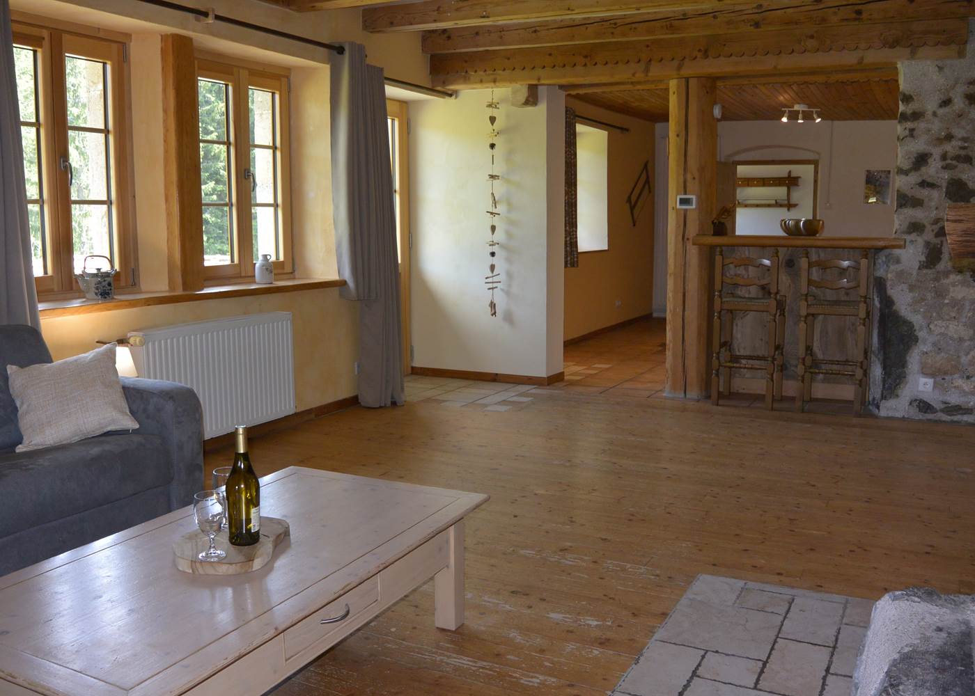 Gîte Tré le grenier - charmant gîte - Gîte le Grand - pour 6 personnes - salon