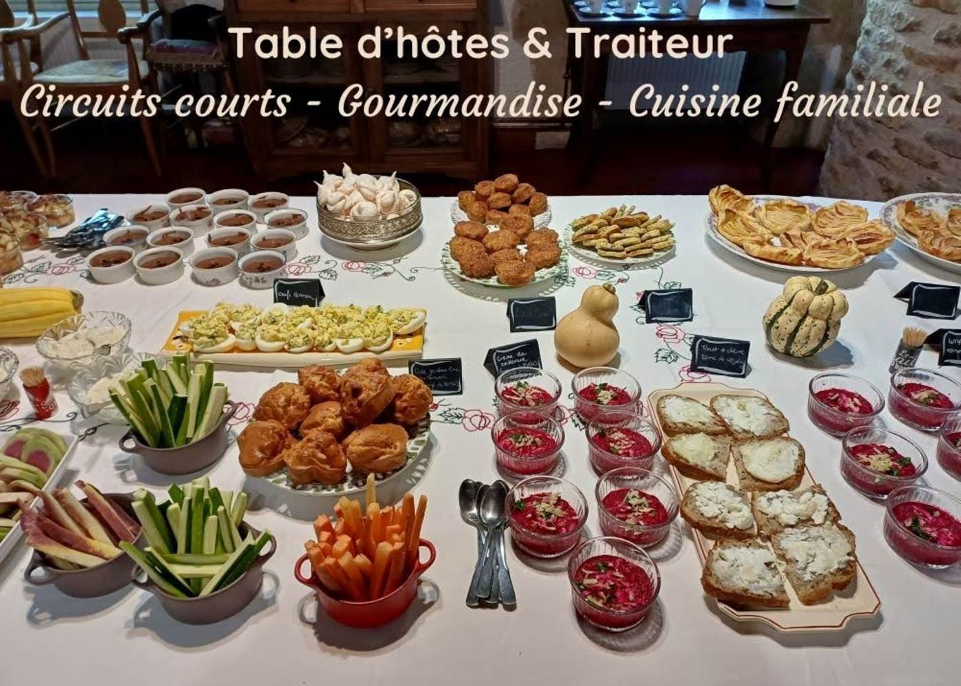 Traiteur et table d'hôtes fait maison, local et de saison