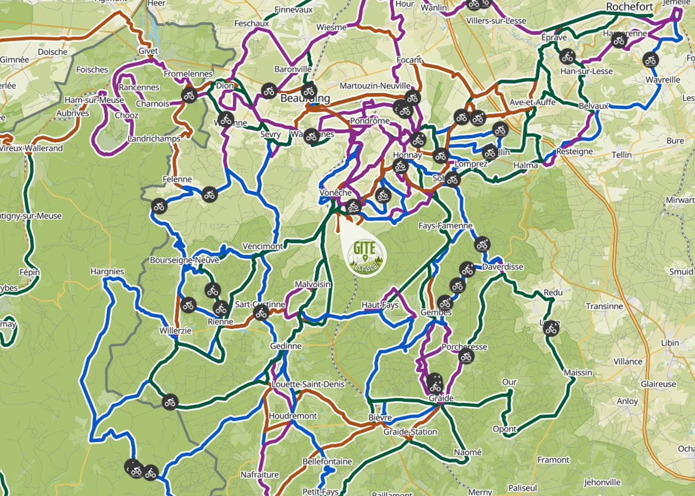 Environs 60 balades pour presque 3000km parcourus (12/2024)