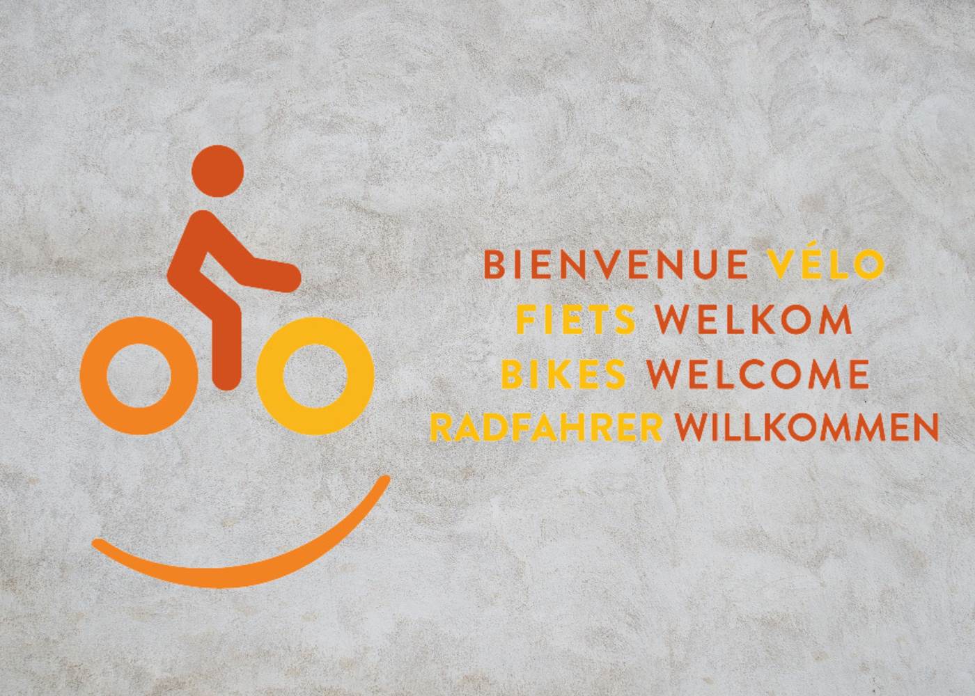 Bienvenue VELO, FIETS Welkom, BIKES Welcome, RADFAHRER Willkommen