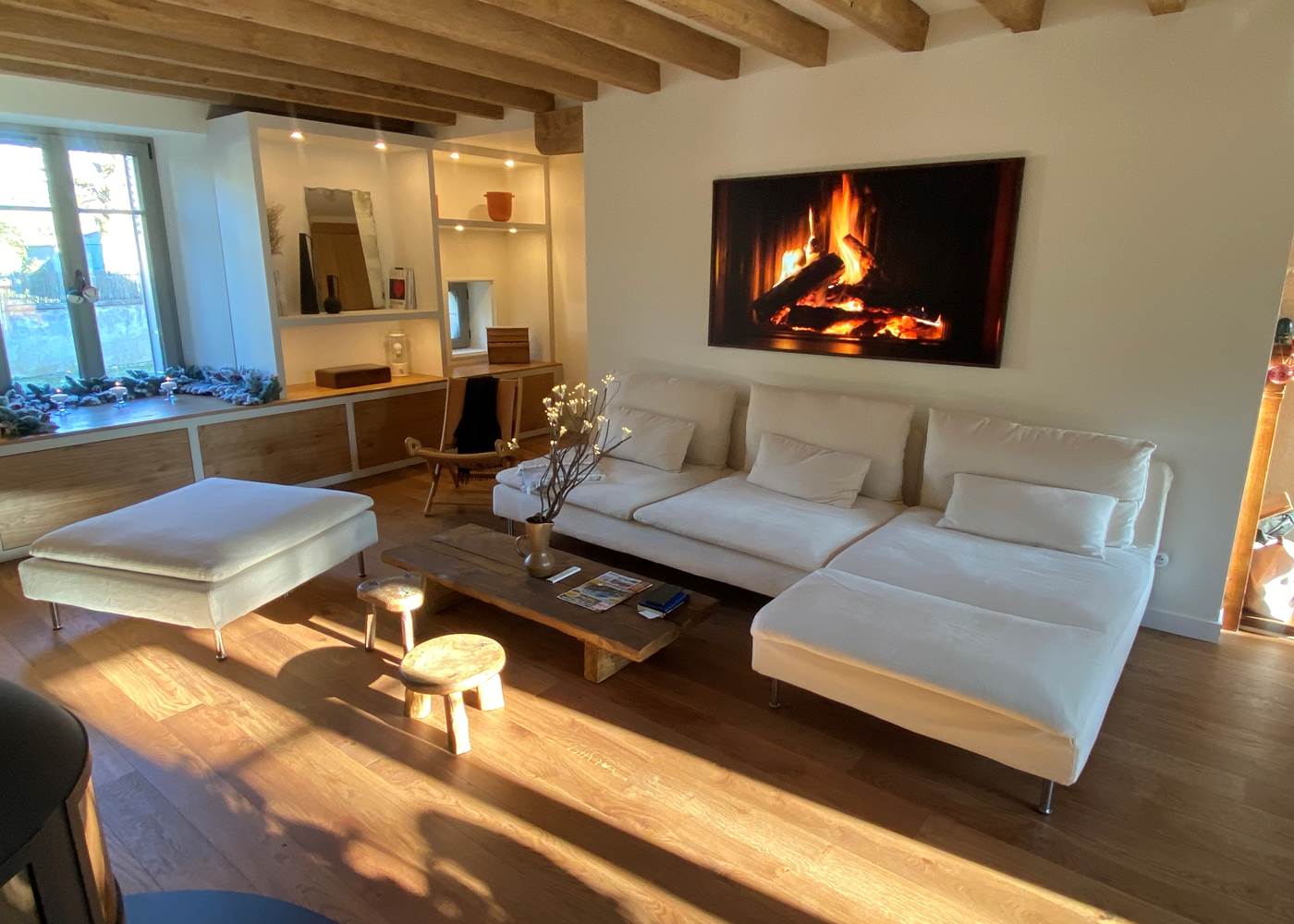 Salon avec écran Frame