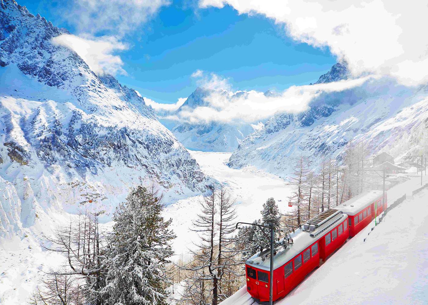 Mer de glace et train de Montenvers