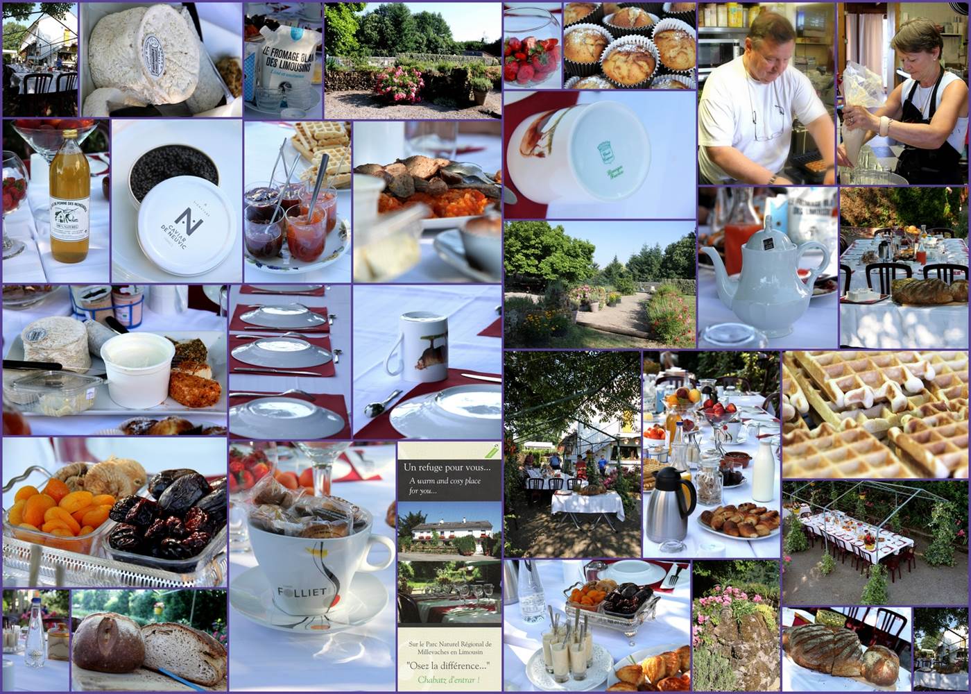 montage petit déjeuner gourmand - brunch en terrasse au Ranch des Lacs photo de B